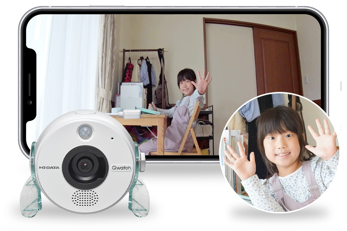 ネットワークカメラ「TS-NS410W」の映像をアプリ「QwatchView」でスマホに表示