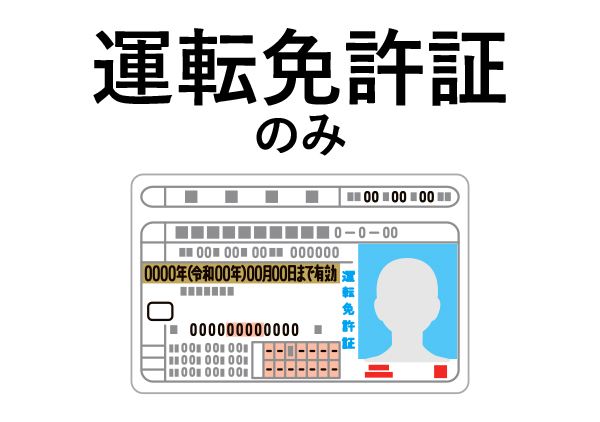 従来の運転免許証のみを持つパターン