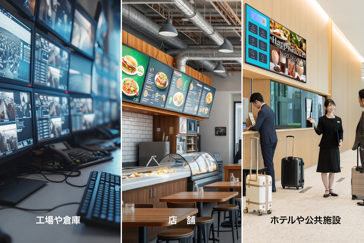 止められない工場、店舗、ホテルや公共施設などの機器