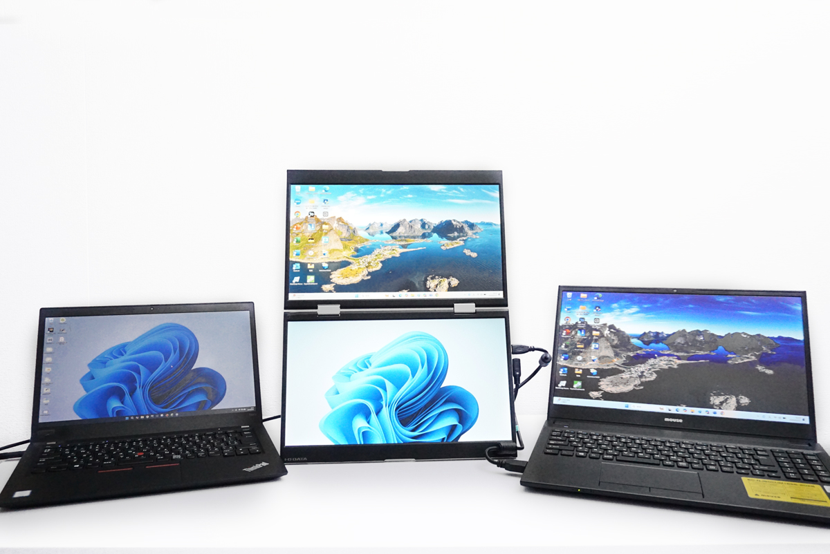 2台の別々のPC画面を同時表示