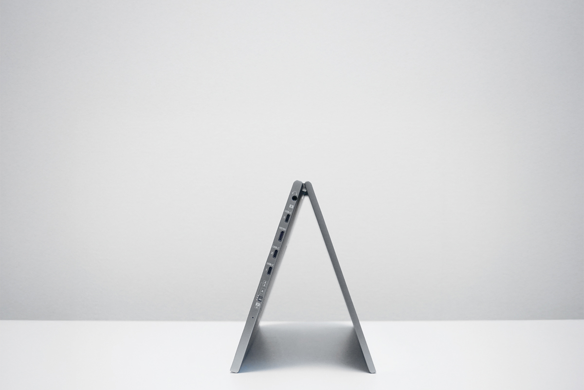 上画面を回転させる対面置き