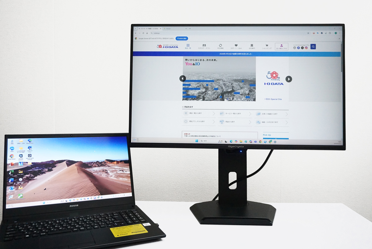 Windows ノートPCとワイヤレス接続