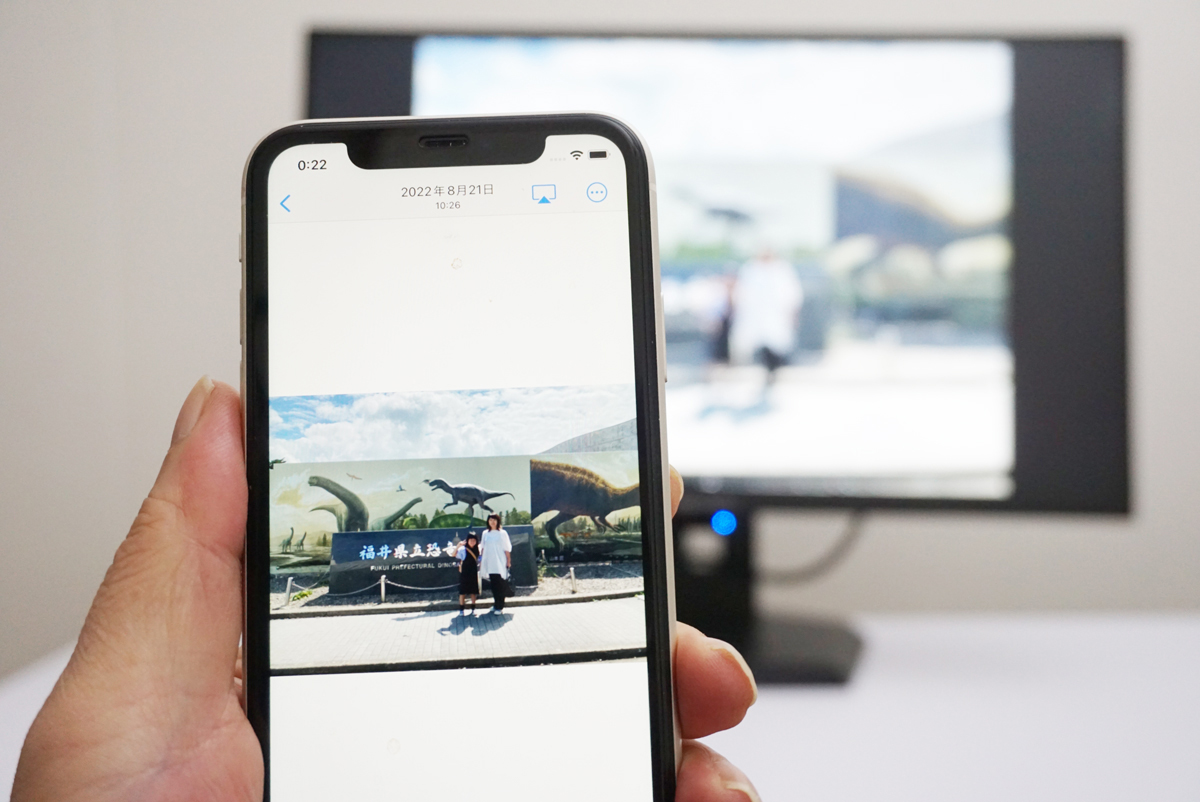 iPhoneで撮影した写真や動画をAirPlayでモニターに表示
