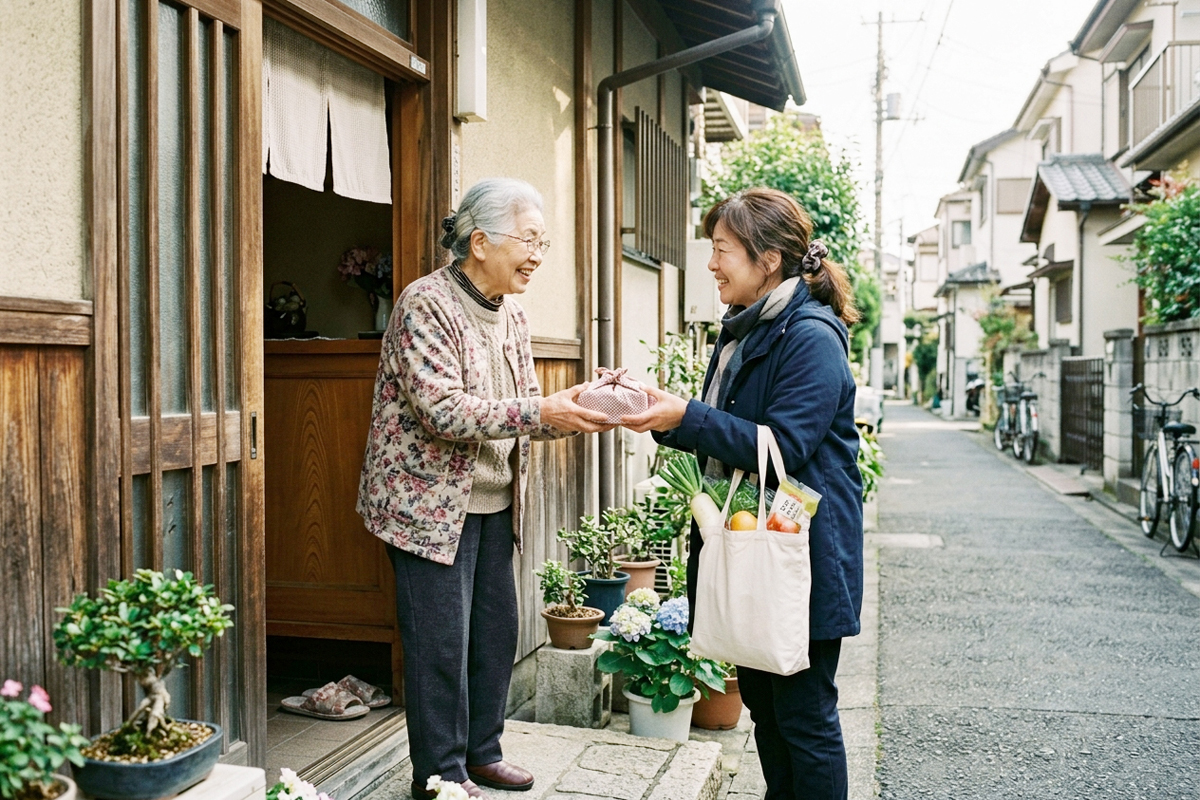 一人暮らしをする親と近所との連携