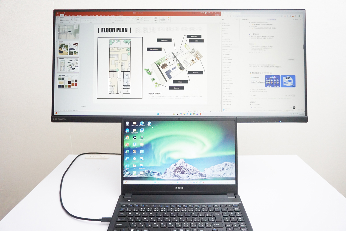 超ワイドな34型ディスプレイ「LCD-CWQ341SDB-F」