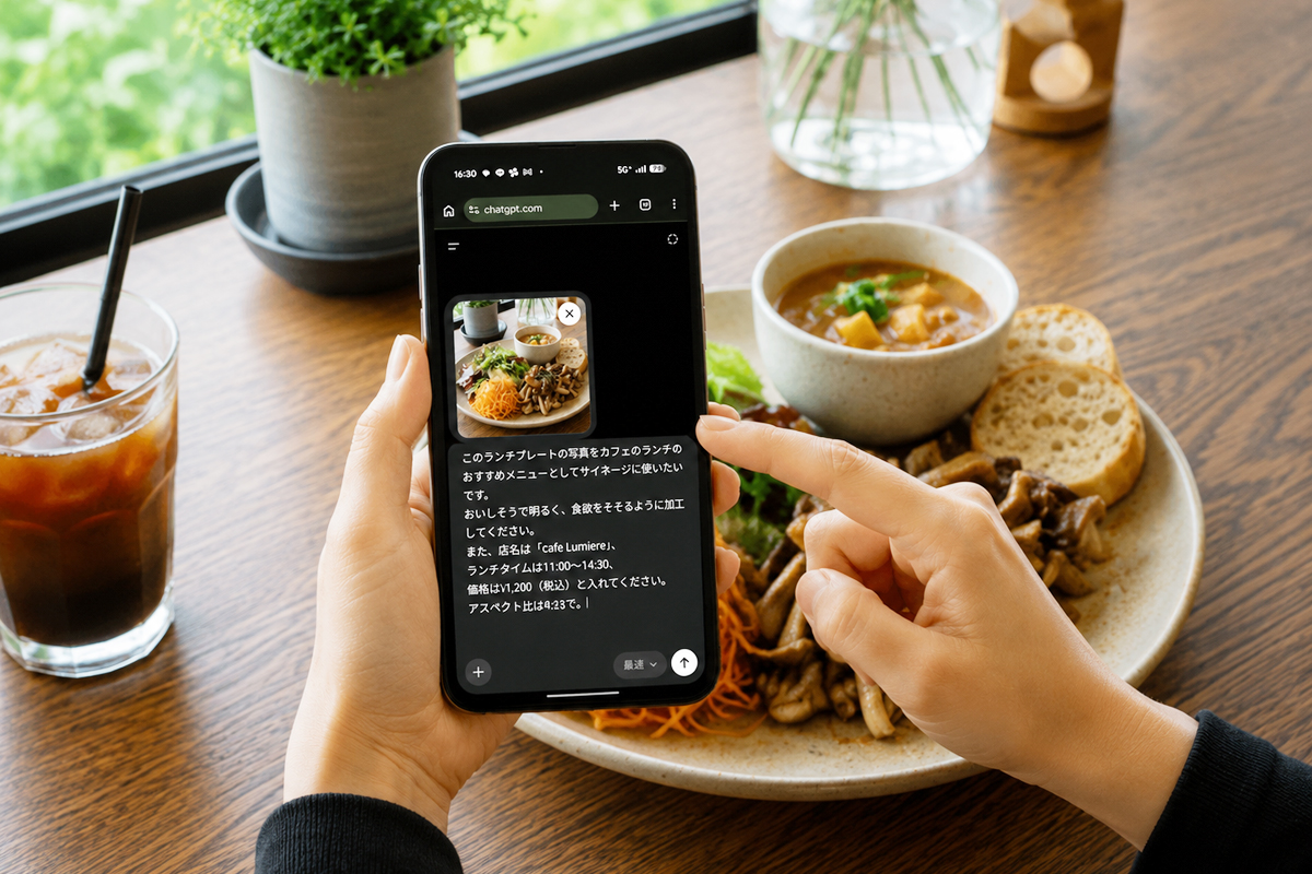 生成AIを使ってサイネージ用に加工
