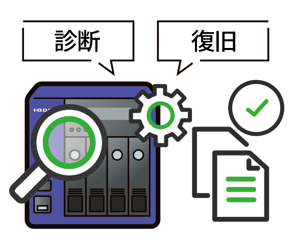 診断と復旧作業