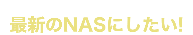 でも…セキュリティ強化やテレワークでの利用も考えるなら最新のNASにしたい！