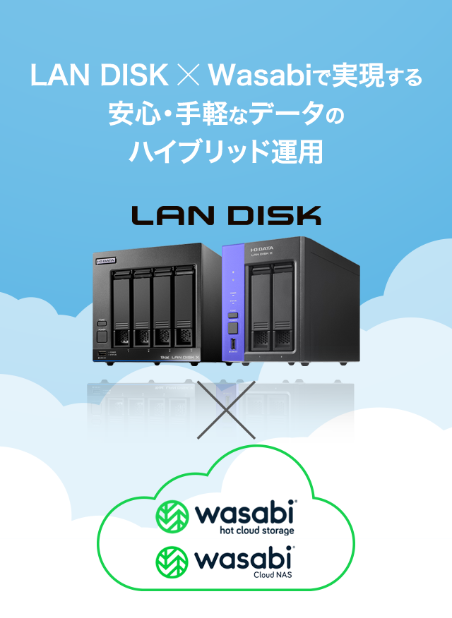 LAN DISK×Wasabiで実現する安心・手軽なデータのハイブリッド運用