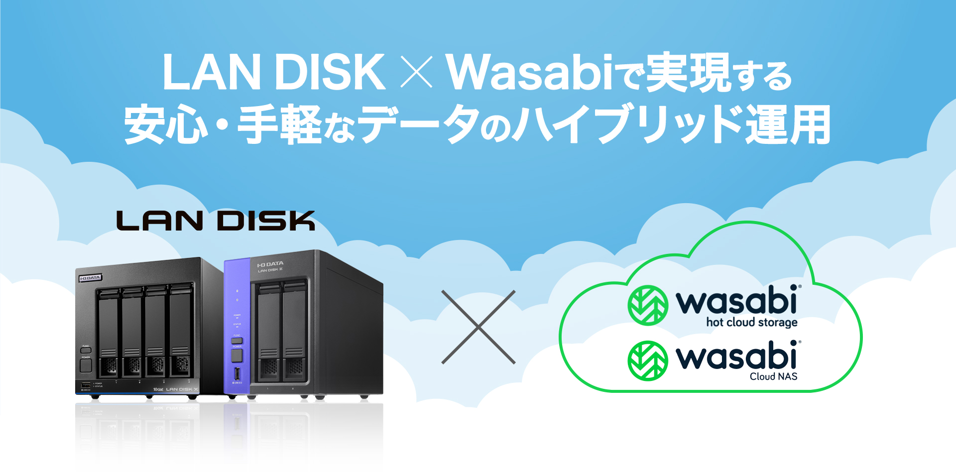 LAN DISK×Wasabiで実現する安心・手軽なデータのハイブリッド運用