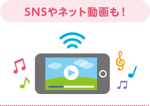 SNSやネット動画も！