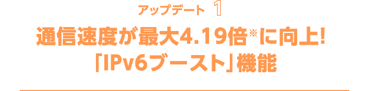 通信速度が最大4.19倍に向上！