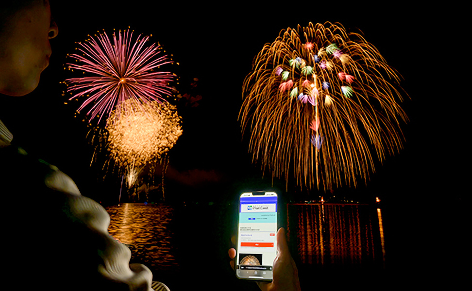 花火大会で解説を周辺来場者に配信。和倉温泉観光協会、株式会社中日新聞社