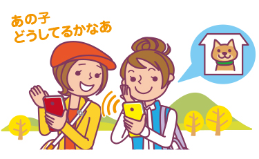 外出先から家のペットの様子がわかる
