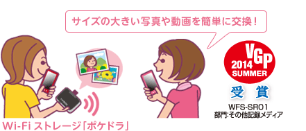 サイズの大きい写真や動画を簡単に交換!Wi-Fiストレージ「ポケドラ」