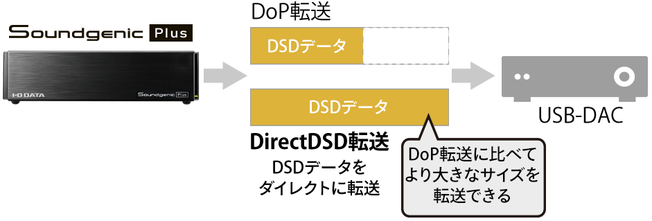 DirectDSDをサポートし、最大DSD22.5MHzに対応
