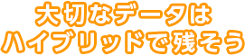 大切なデータはハイブリッドで残そう