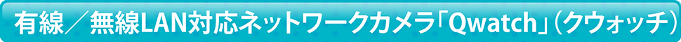 有線／無線LAN対応ネットワークカメラ「Qwatch（クウォッチ）」