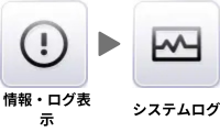 システムログの表示画面