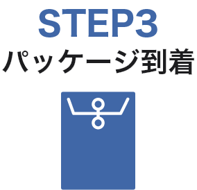 STEP3　パッケージ到着