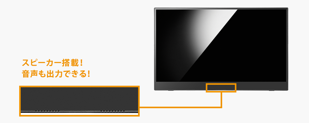 小型ながら、スピーカーも搭載!音声も出力できるので、便利です。